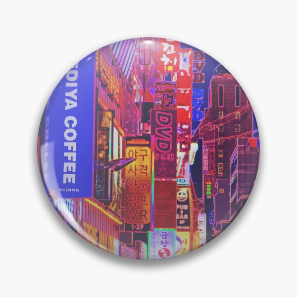Item preview, Seoul City Streets Neon Lights designed and sold by emiliapapaya.