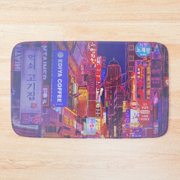 Item preview, Seoul City Streets Neon Lights designed and sold by emiliapapaya.