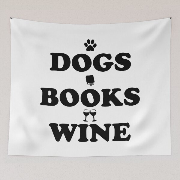 Item preview, Dogs books and wine designed and sold by iskapa.