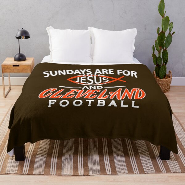 Item preview, Cleveland Football Fan - Sundays Are For Jesus and CLE designed and sold by doiron3525.