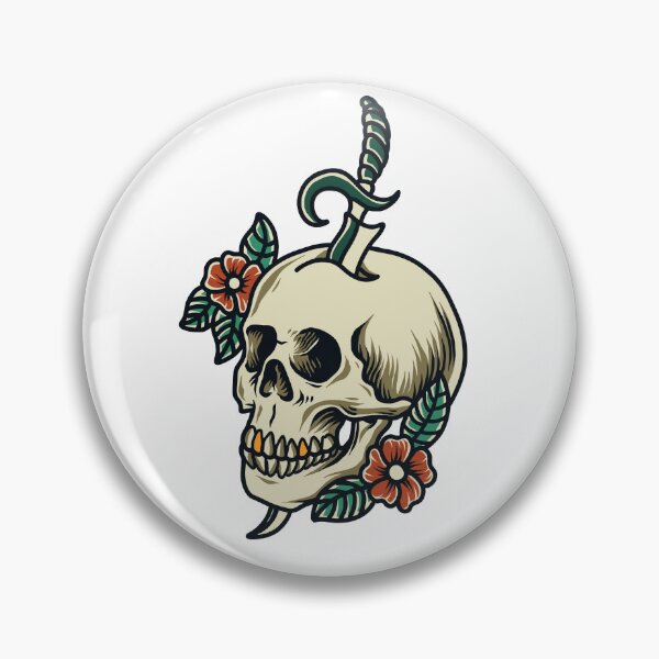 Item preview, Skull with flowers and sword designed and sold by 4You4U.