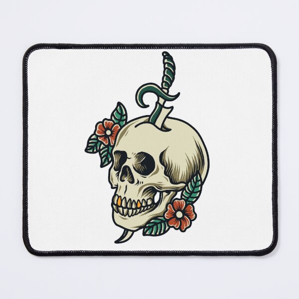 Item preview, Skull with flowers and sword designed and sold by 4You4U.