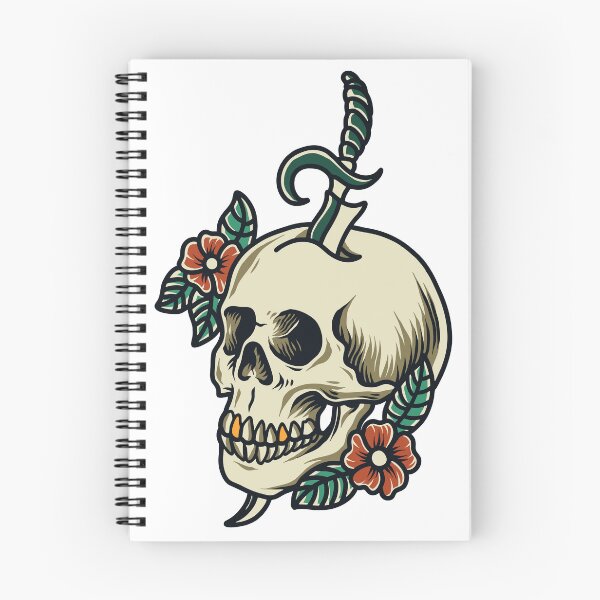 Item preview, Skull with flowers and sword designed and sold by 4You4U.