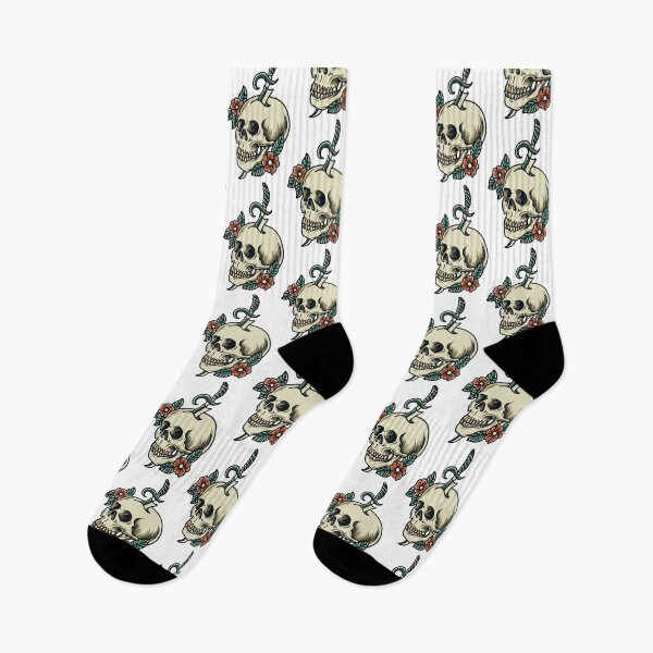 Item preview, Skull with flowers and sword designed and sold by 4You4U.