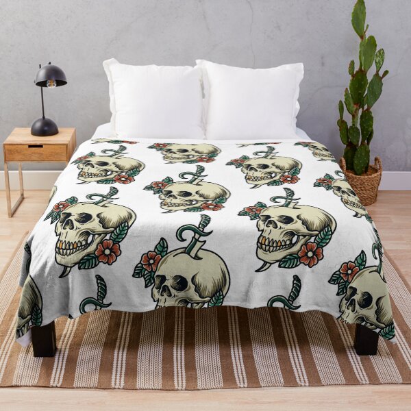 Item preview, Skull with flowers and sword designed and sold by 4You4U.