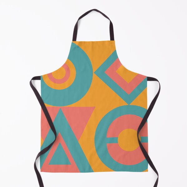 Item preview, NeoGeo - Teal / Amber - Modern Art - Simple Geometric pattern designed and sold by CattlettArt.