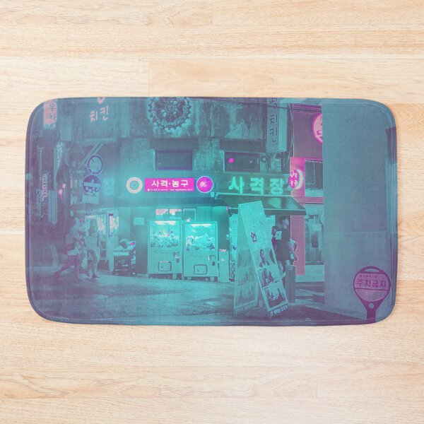 Item preview, Seoul City Streets Hazy Neon Corner designed and sold by emiliapapaya.
