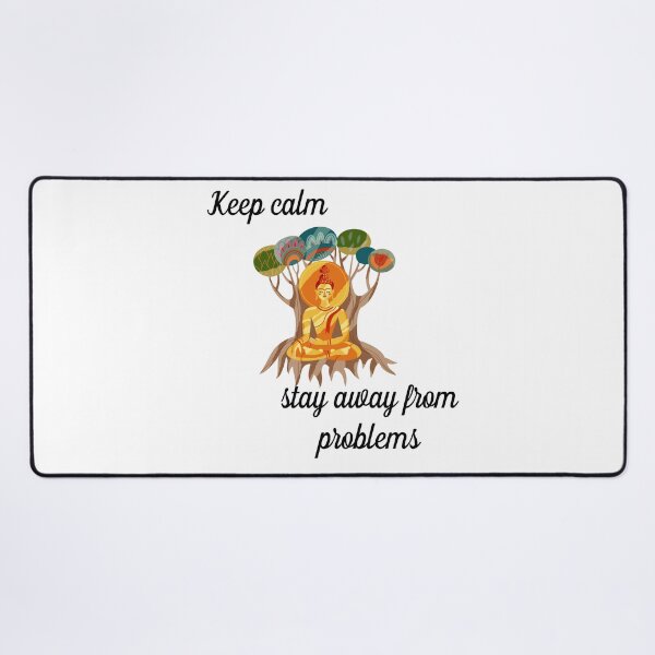 Item preview, Keep calm and stay away from problems with buddha meditating designed and sold by atktdesigns.