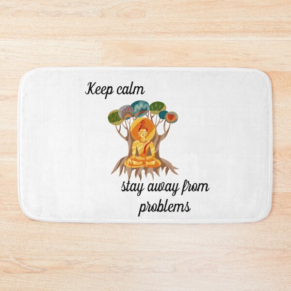 Item preview, Keep calm and stay away from problems with buddha meditating designed and sold by atktdesigns.