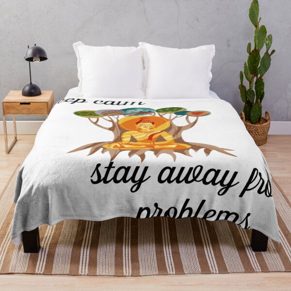 Item preview, Keep calm and stay away from problems with buddha meditating designed and sold by atktdesigns.