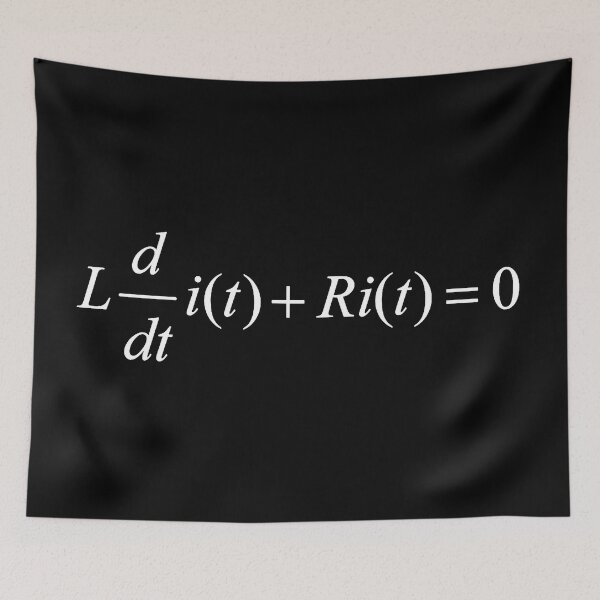 Item preview, RL Circuit, differential equation, electrical engineering basics dark version designed and sold by NoetherSym.