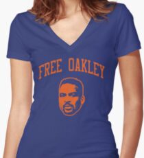 Free Oakley 4 Women's Fitted V-Neck T-Shirt