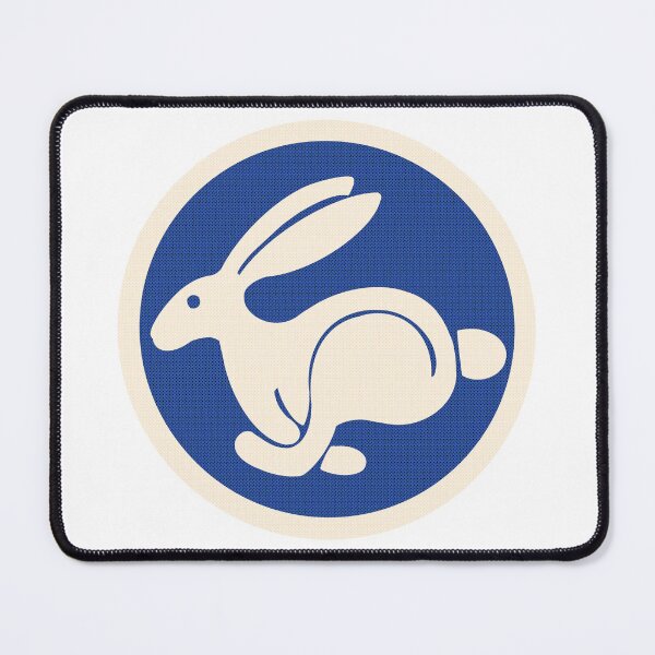 Item preview, Running Rabbit Blue White Vintage Car designed and sold by ShamusSleuth.