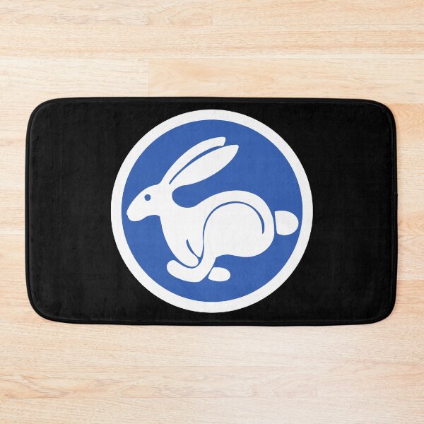 Item preview, True White Running Rabbit Blue White Vintage Car designed and sold by ShamusSleuth.