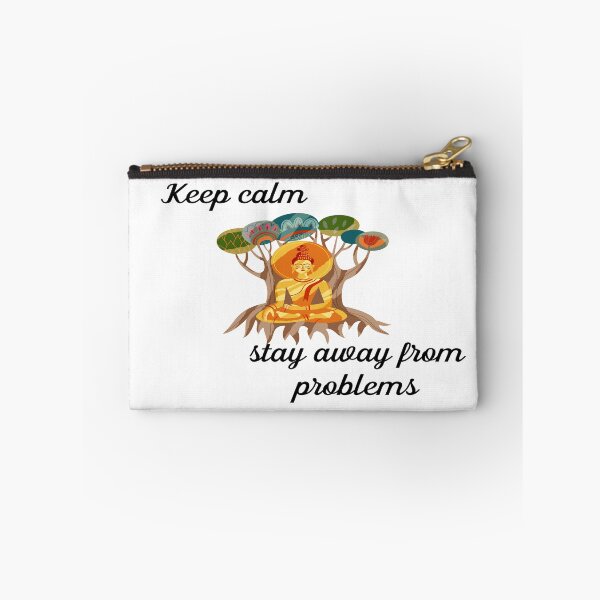 Item preview, Keep calm and stay away from problems with buddha meditating designed and sold by atktdesigns.