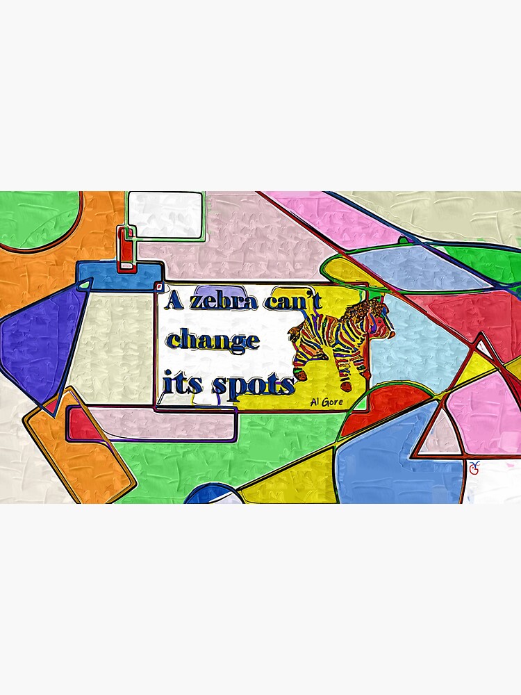 "Zebra Cannot Change Its Spots" Sticker by VladGero | Redbubble