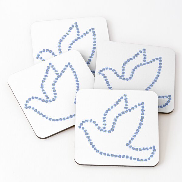 Item preview, Dove of peace in blue and yellow flowers designed and sold by EngineerGoC.