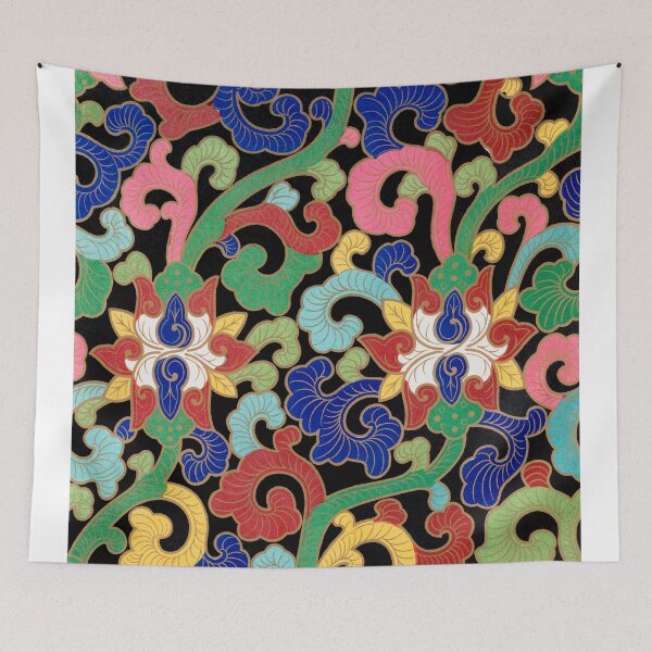 Item preview, Old Traditional Chinese Floral Background designed and sold by portokalis.