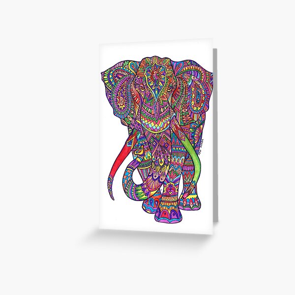 Elephant mandala Greeting Card