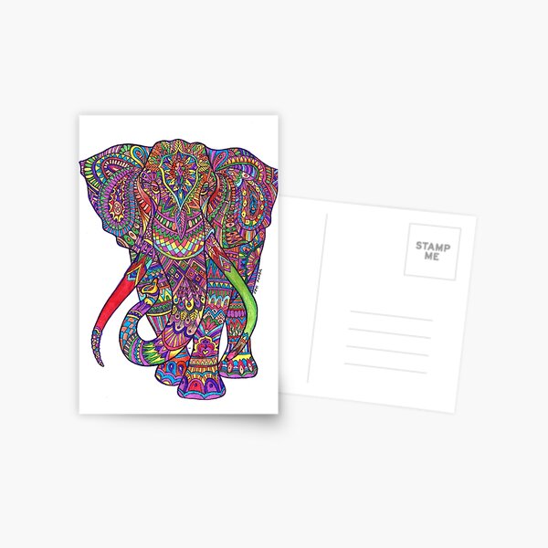 Elephant mandala Postcard