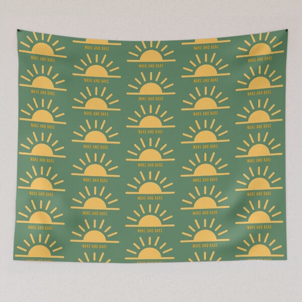 Item preview, Wake and Bake Morning Stoner Weed/Marijuana Smokers Yellow Sunrise Design designed and sold by SteamParliament.