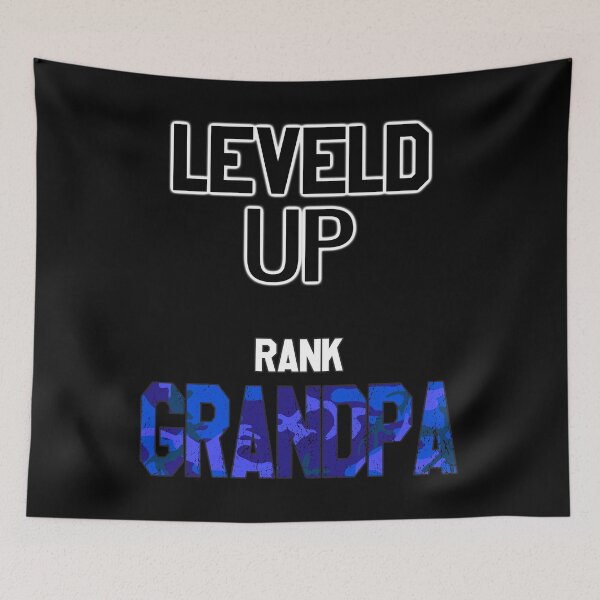 Item preview, I Have Leveled Up To Grandpa | Blue Camo designed and sold by VictorL Designs.
