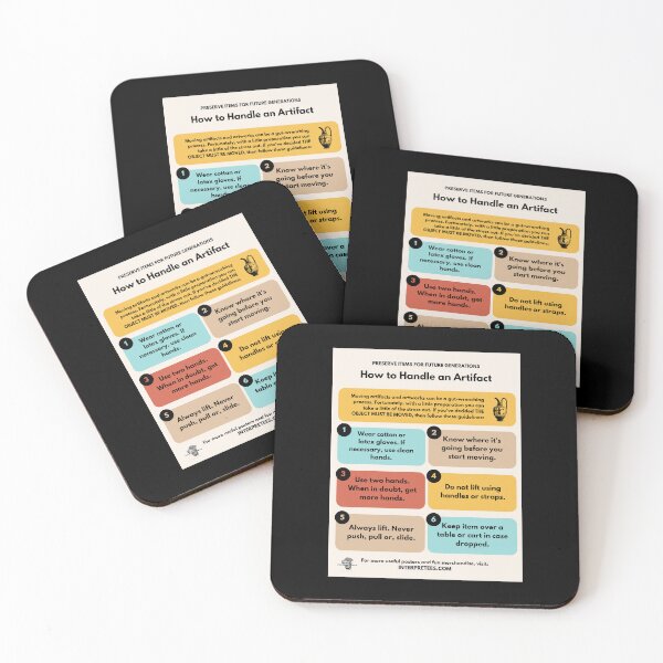 Item preview, How To Handle An Artifact Informational Museum Poster designed and sold by InterpreTees.