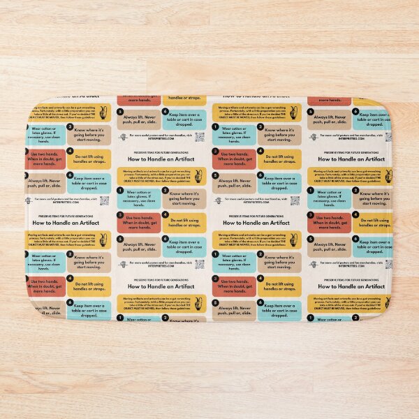 Item preview, How To Handle An Artifact Informational Museum Poster designed and sold by InterpreTees.