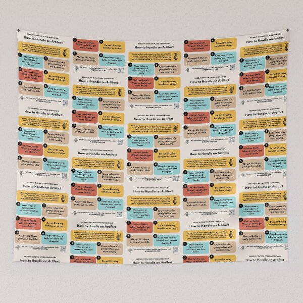 Item preview, How To Handle An Artifact Informational Museum Poster designed and sold by InterpreTees.