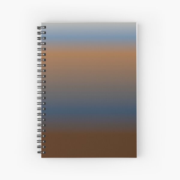 BROWN DENIM OMBRE- Brown To Light Blue Spiral Notebook