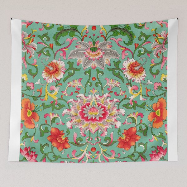 Item preview, Old Traditional Chinese Floral Background designed and sold by portokalis.