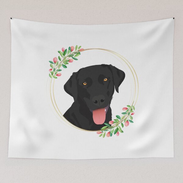 Item preview, Black Lab Flower Frame designed and sold by KCPetPortraits.