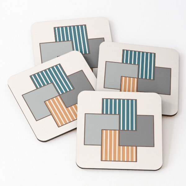 Item preview, Japandi Inspired Lined Squares Design designed and sold by beccaveedesigns.