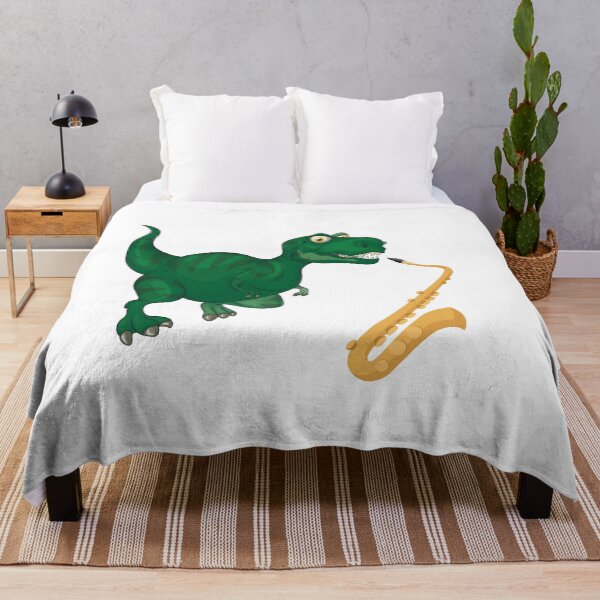 Item preview, Dinosaur Playing Saxophone ,Funny Good Dinosaur Saxophone Lovers Cool Green Design designed and sold by pedrored369.