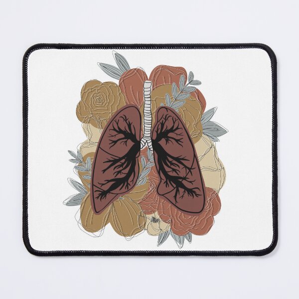 Item preview, lung image with floral background designed and sold by llmdesigns.