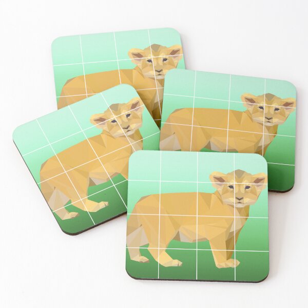 Item preview, Geometric lion cub art designed and sold by LukjanovArt.