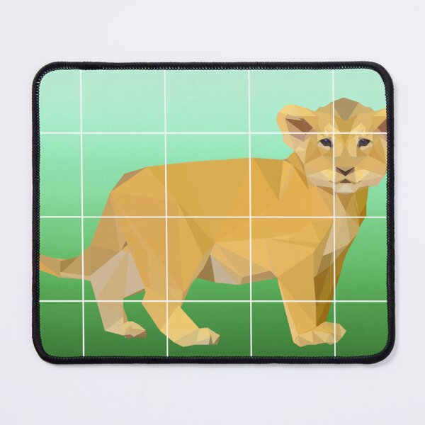 Item preview, Geometric lion cub art designed and sold by LukjanovArt.