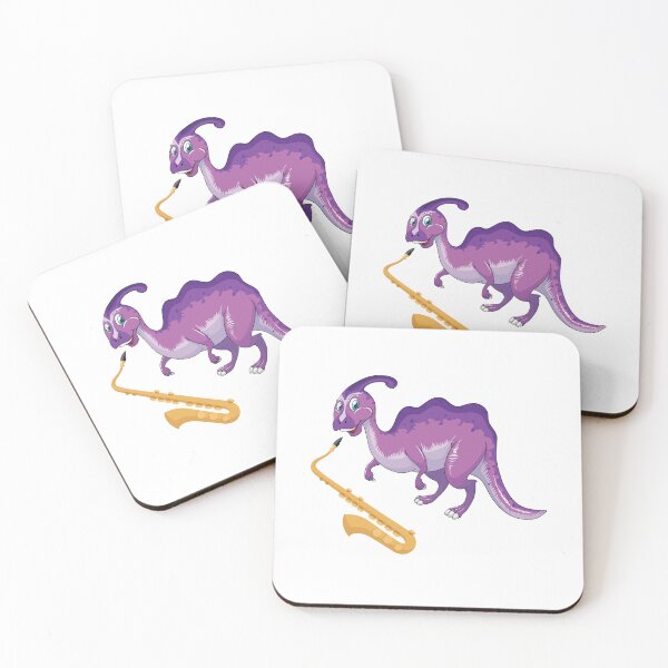 Item preview, Dinosaur Playing Saxophone ,Funny Good Purple Dinosaur Saxophone Lovers Art designed and sold by pedrored369.
