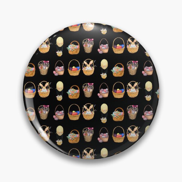 Item preview, Easter Sunday egg basket ideas / Colorful Pastel Easter Eggs and Bunny Rabbits designed and sold by haRexia.