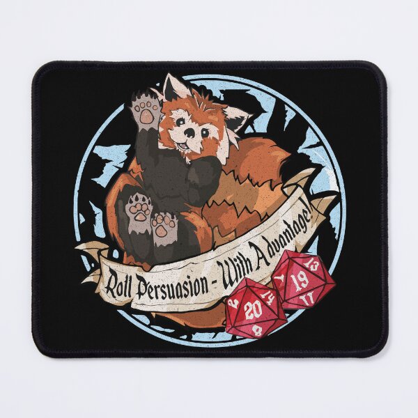 Item preview, Dnd Red Panda "Roll Persuasion With Advantage" Cute D20 Dungeon Master designed and sold by ToplineDesigns.