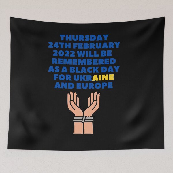 Item preview, Thursday 24th February 2022 Will Be Remembered- Ukraine designed and sold by WowAllinOne.