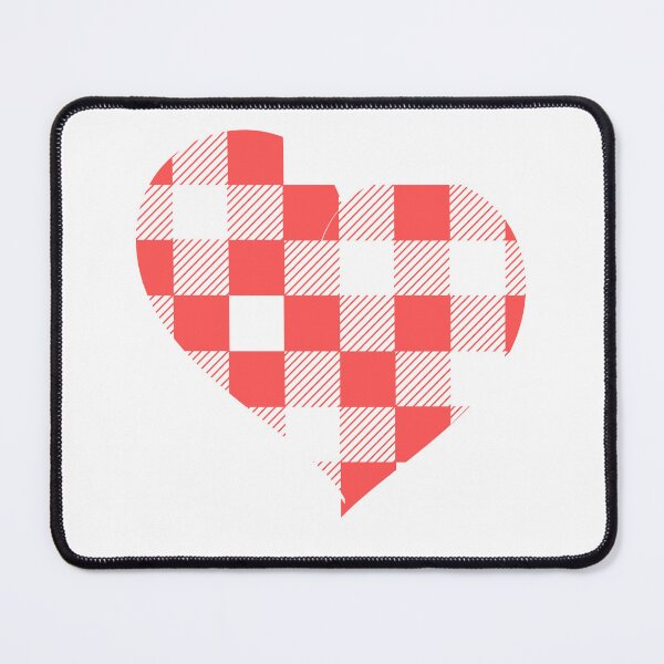 Item preview, heart checkered red pattern gift heart pattern designed and sold by DerNerd.