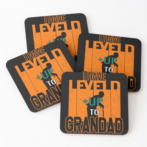 Item preview, I Have Leveled Up To Grandad | Orenge/Black designed and sold by VictorL Designs.