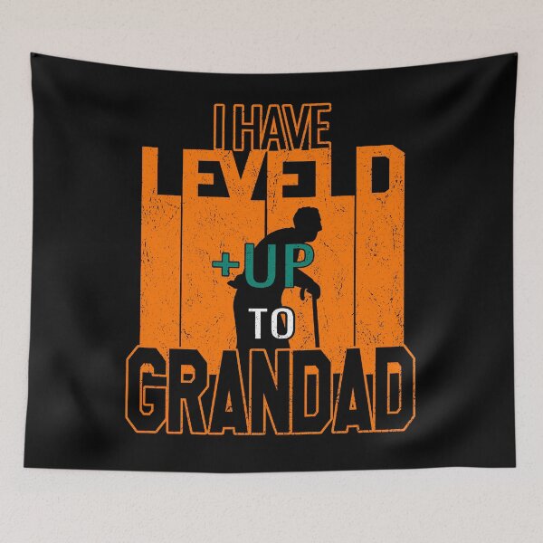 Item preview, I Have Leveled Up To Grandad | Orenge/Black designed and sold by VictorL Designs.