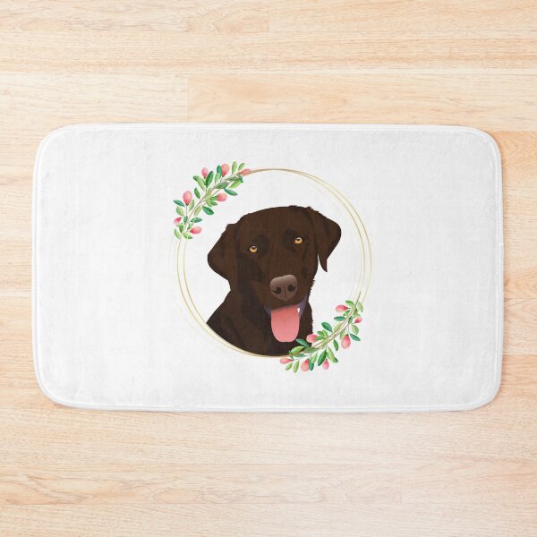 Item preview, Chocolate Lab Flower Frame designed and sold by KCPetPortraits.