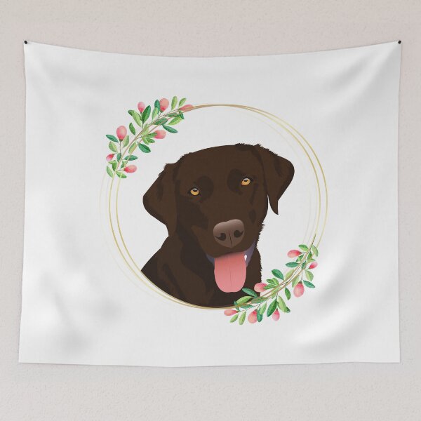 Item preview, Chocolate Lab Flower Frame designed and sold by KCPetPortraits.