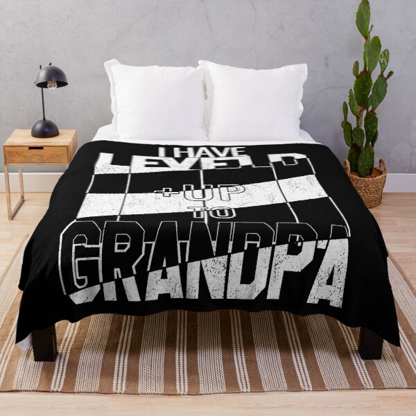 Item preview, I Have Leveled Up To Grandad | White/Black Stripe designed and sold by VictorL Designs.