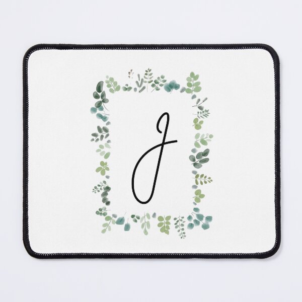 Item preview, Monogram with Green Leaves | Monogram Letter J designed and sold by JustSeasons.