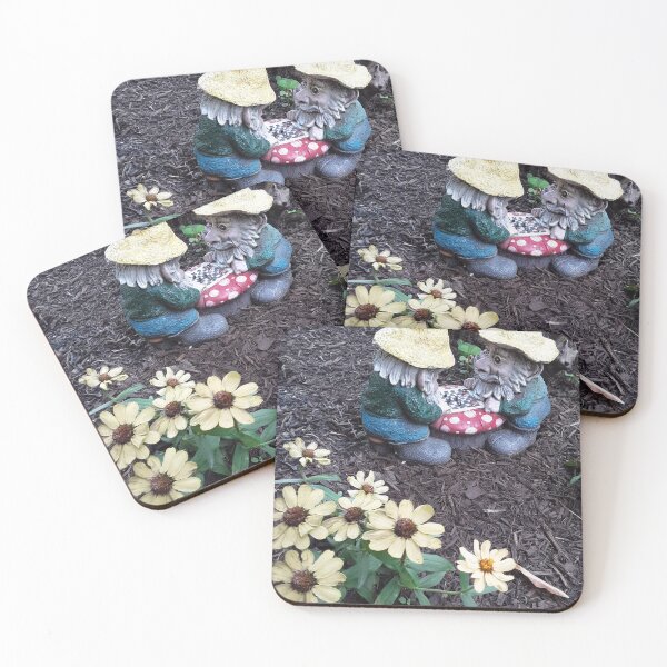 Item preview, gnome checkers in the garden designed and sold by CottageartbyDD.