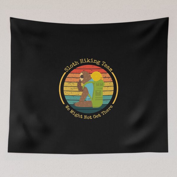 Item preview, Sloth Hiking Team We Might Not Get There Essential T-Shirt designed and sold by nylaphilli.